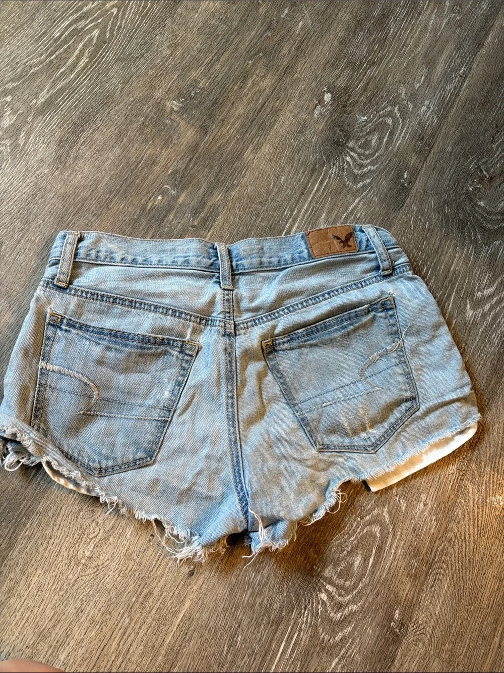 Light Blue Distressed Denim Women's Shorts